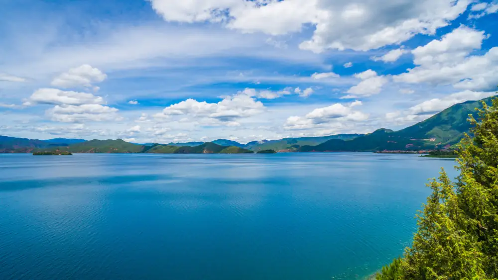 Lugu Lake Ligeban Island Scenery, Sichuan