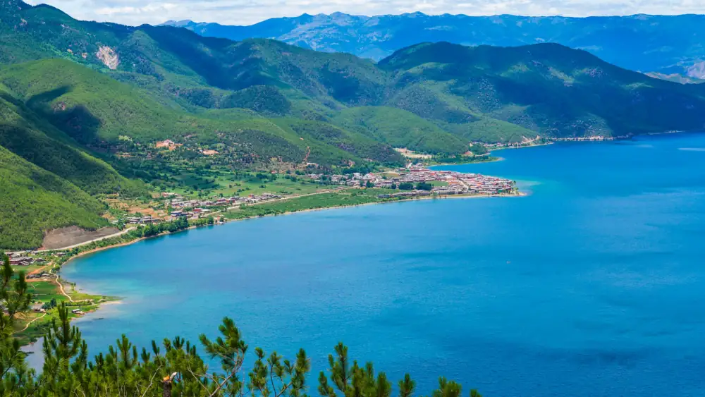 Lugu Lake Ligeban Island Scenery, Sichuan