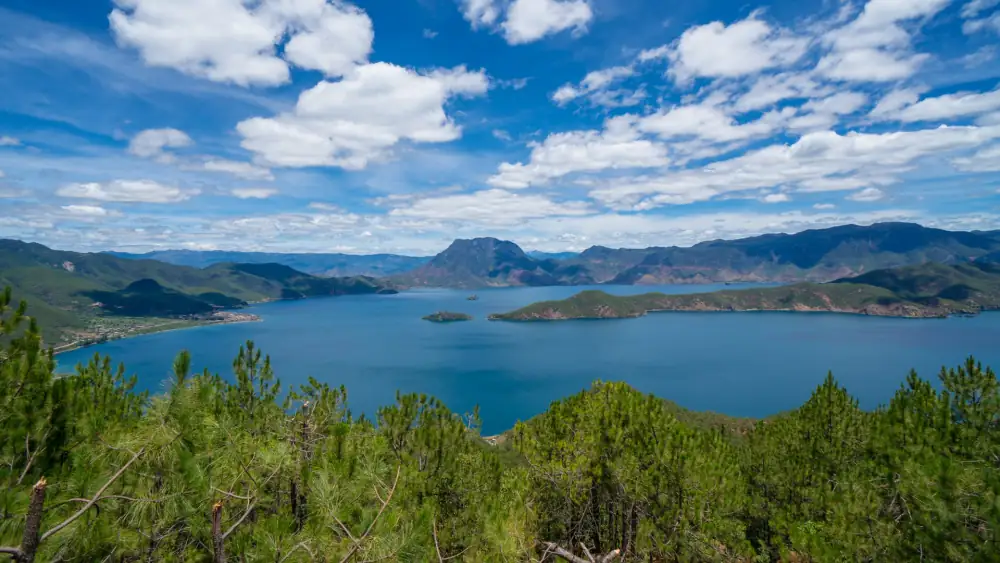 Lugu Lake Ligeban Island Scenery, Sichuan