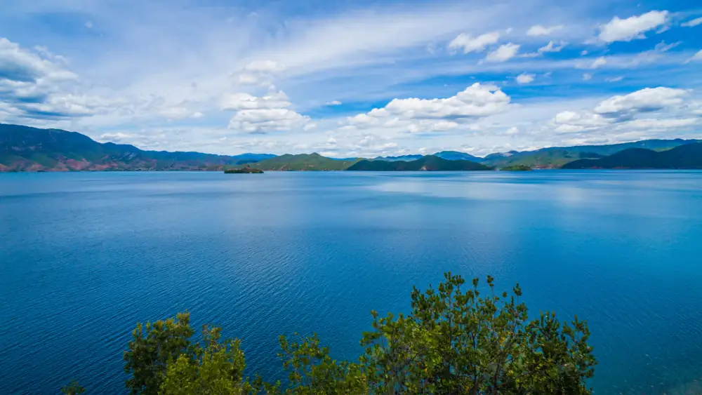 Lugu Lake Ligeban Island Scenery, Sichuan