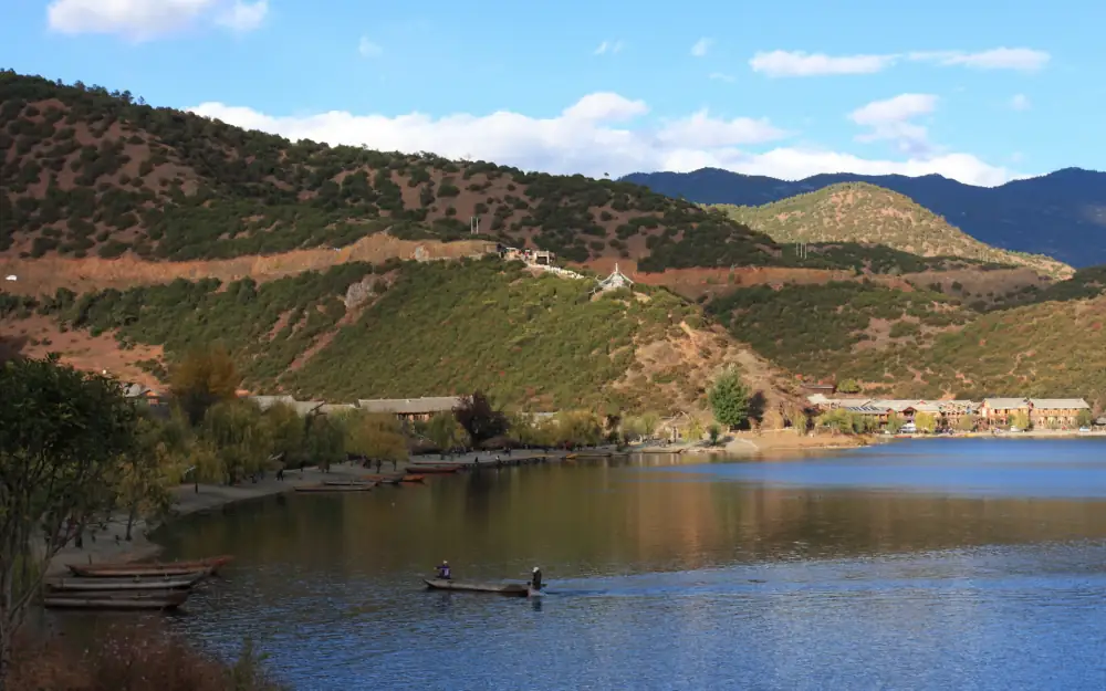 Lugu Lake Ligeban Island Scenery, Sichuan