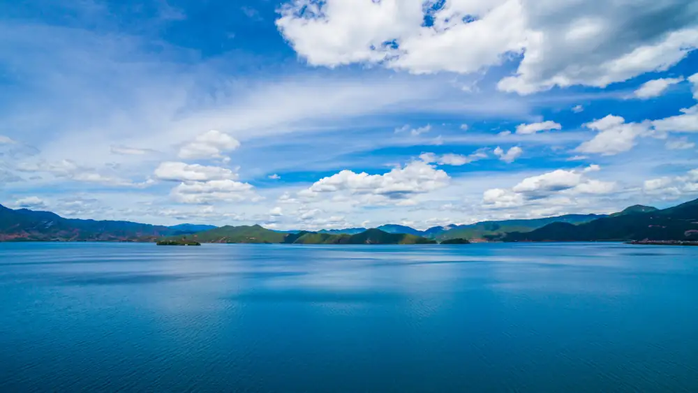 Lugu Lake Ligeban Island Scenery, Sichuan
