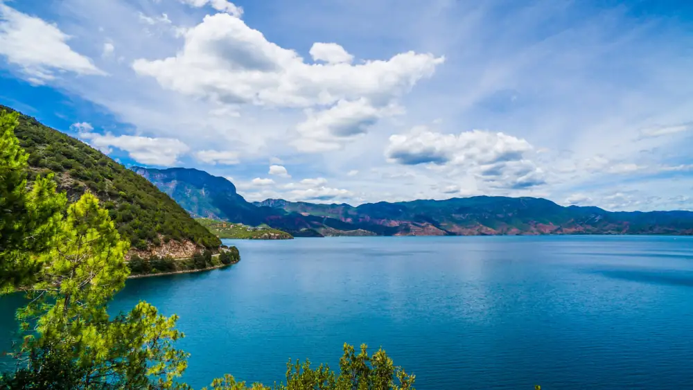 Lugu Lake Ligeban Island Scenery, Sichuan