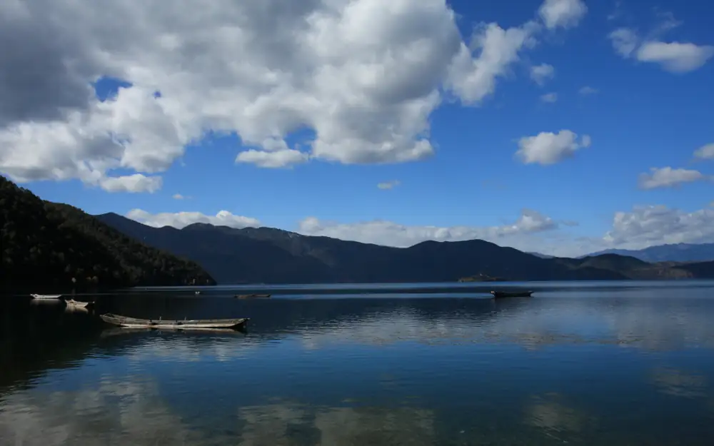 Lugu Lake Ligeban Island Scenery, Sichuan