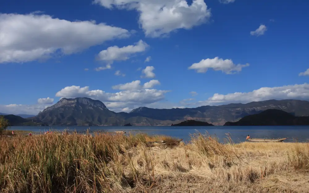 Lugu Lake Ligeban Island Scenery, Sichuan
