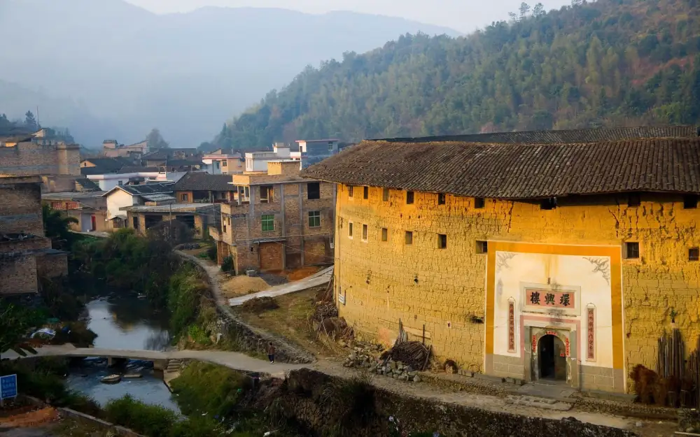 Yongding Earthen Tulou Scenery, Fujian