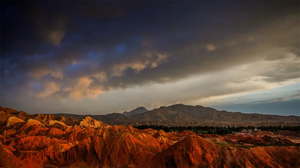 Danxia Landform Dimao Natural Scenery, Gansu, Zhangye