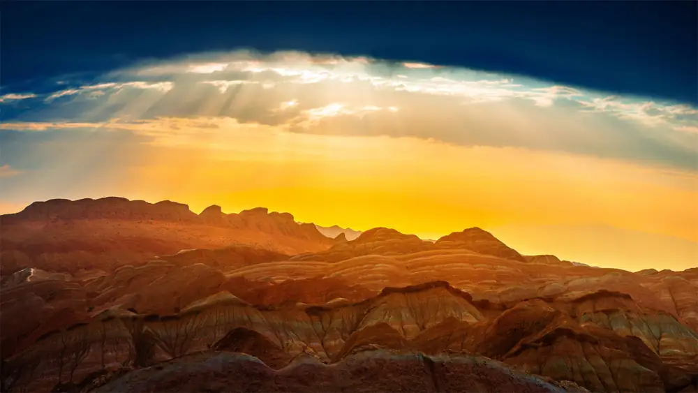 Danxia Landform Dimao Natural Scenery, Gansu, Zhangye