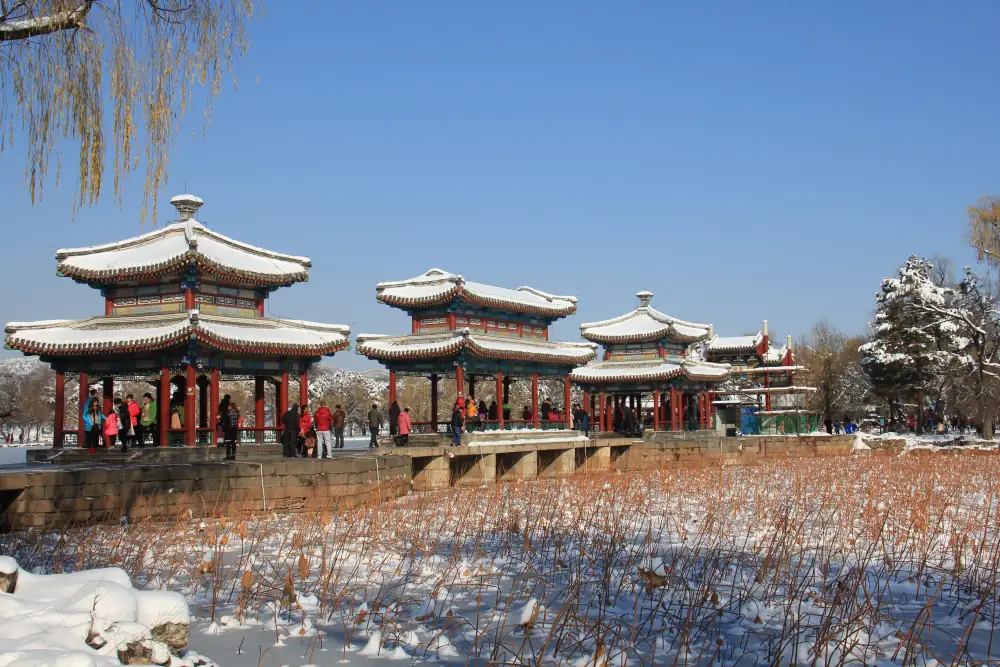 Bishu Mountain Resort Snow Scenery, Hebei, Chengde