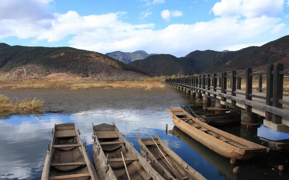 Lugu Lake Ligeban Island Scenery, Sichuan