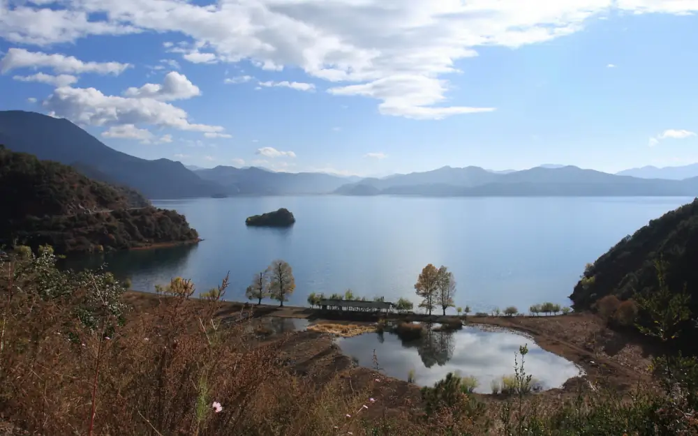 Lugu Lake Ligeban Island Scenery, Sichuan