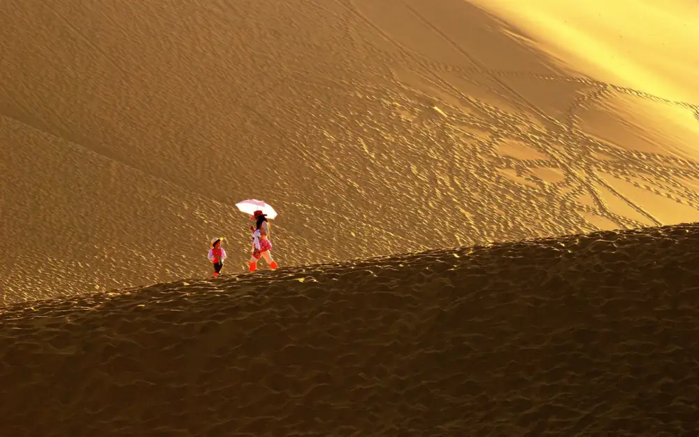Singing Sand Dunes Scenery, Dunhuang