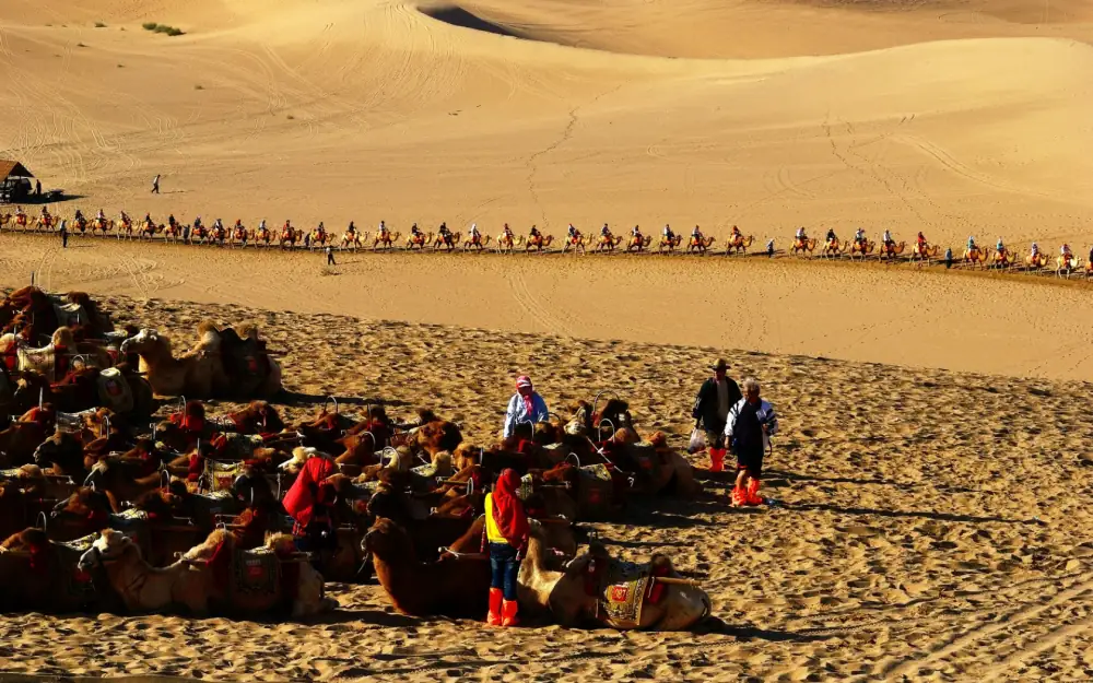 Singing Sand Dunes Scenery, Dunhuang