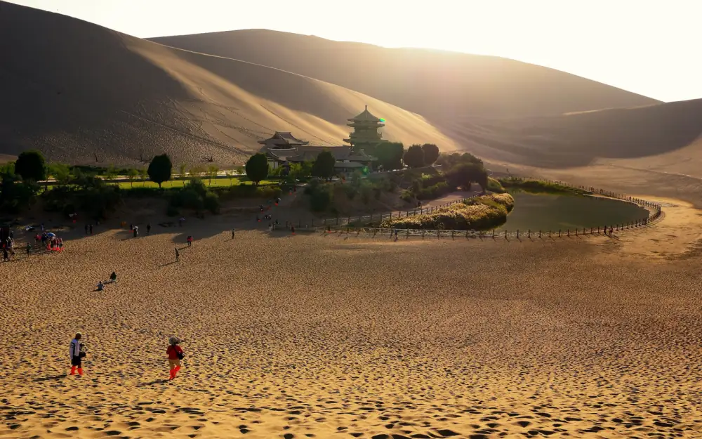 Singing Sand Dunes Scenery, Dunhuang
