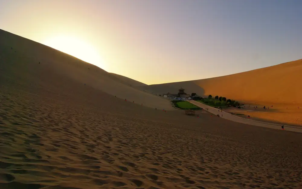 Singing Sand Dunes Scenery, Dunhuang
