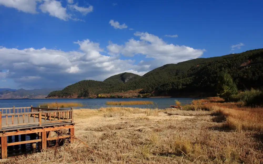 Lugu Lake Ligeban Island Scenery, Sichuan