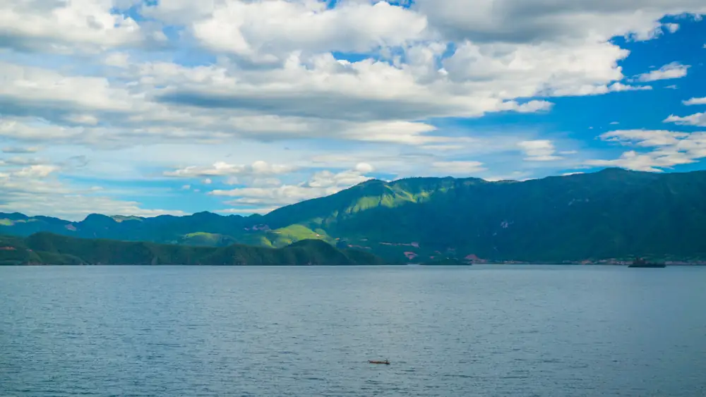 Lugu Lake Ligeban Island Scenery, Sichuan