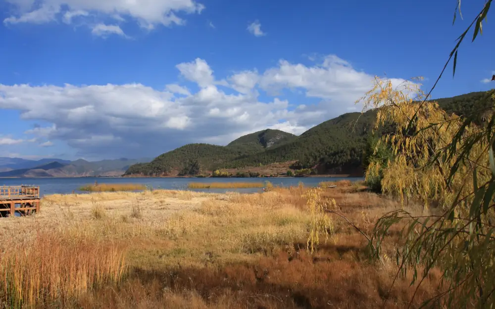 Lugu Lake Ligeban Island Scenery, Sichuan