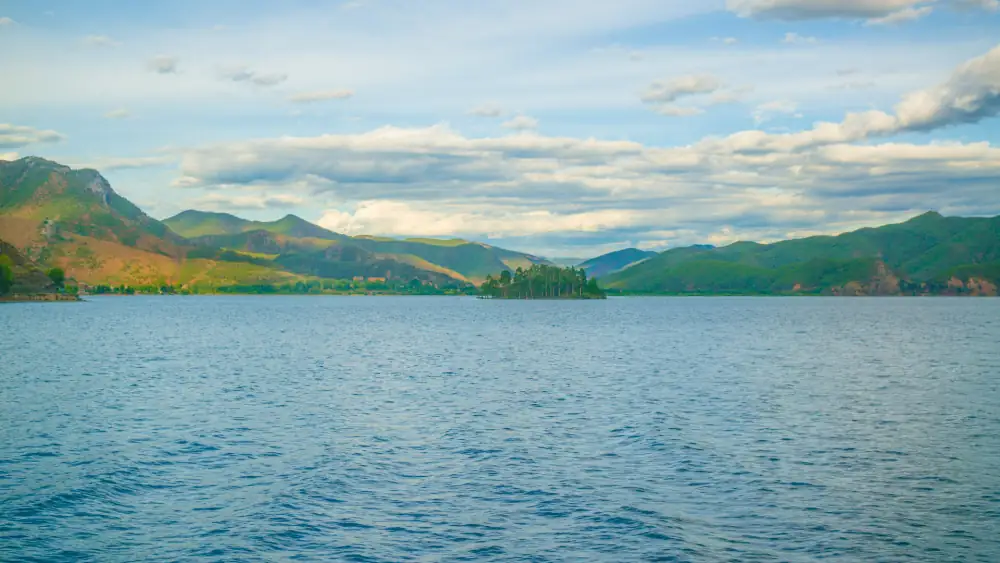 Lugu Lake Ligeban Island Scenery, Sichuan