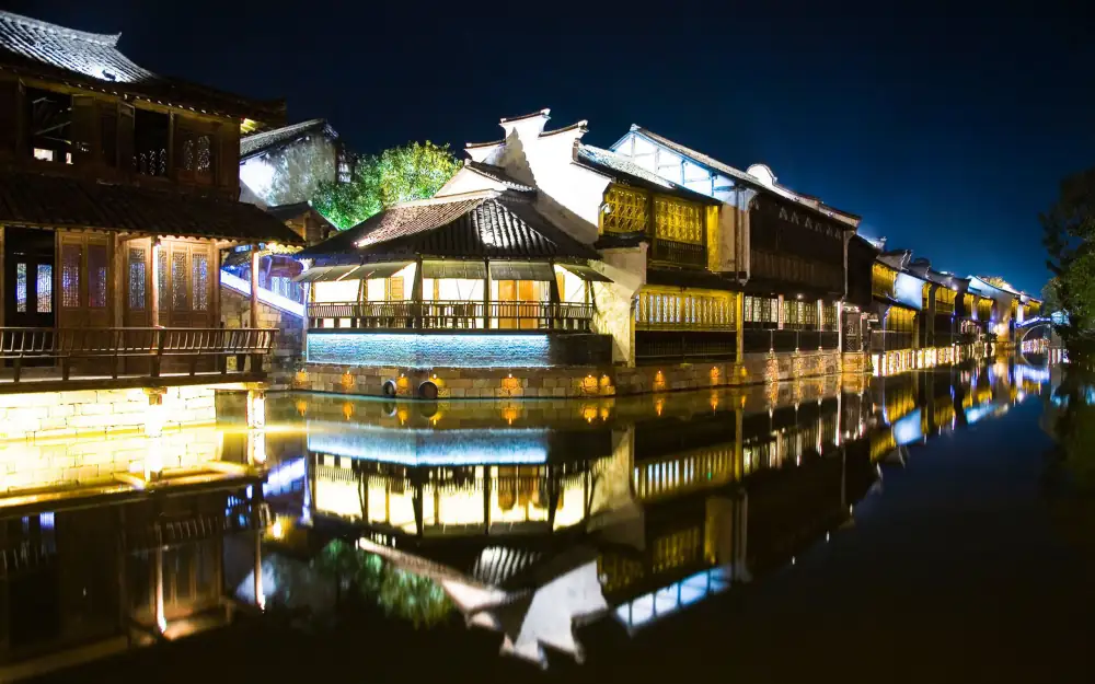 Wuzhenxizha Night View, Zhejiang