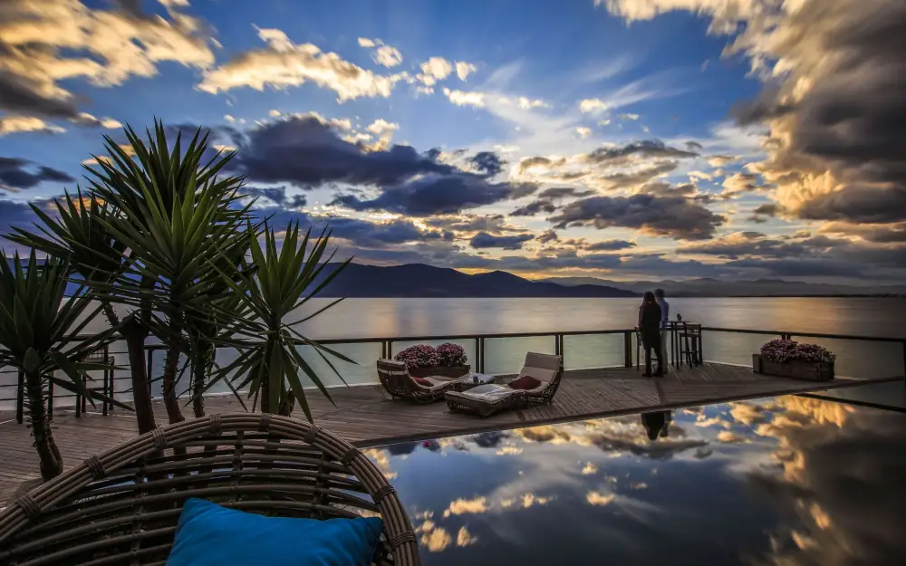 Erhai Lake Sunrise Scenery, Dali